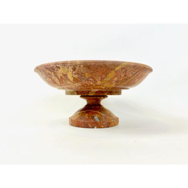 Italian Art Deco Breccia Pernice Marble Fruit Bowl on Pedestal, 1920s For Sale - Image 12 of 12