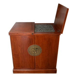 Asian Flip-Top Bar Cabinet For Sale