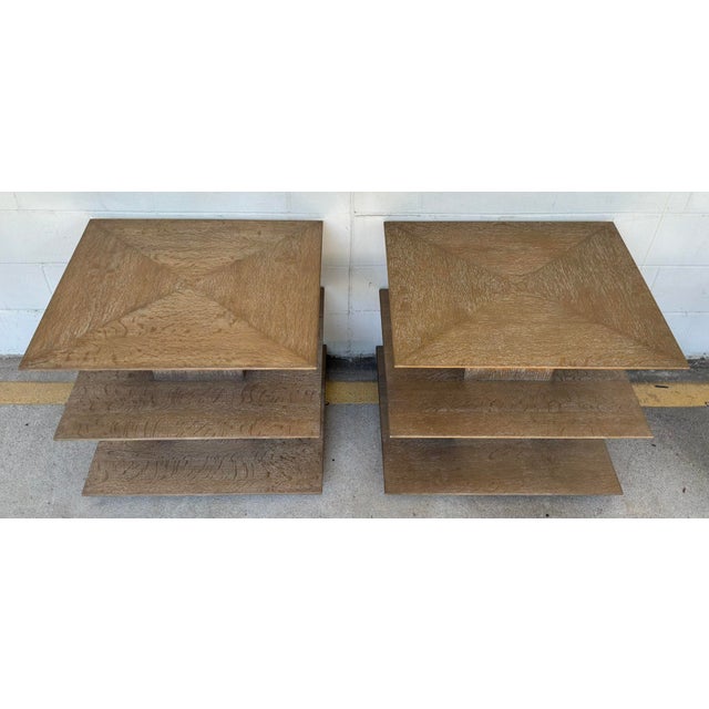 2020s Revelation Modern Cersued Oak Stash It Side Table Pair For Sale - Image 5 of 6