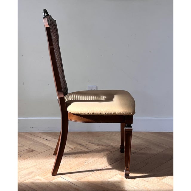 Early 20th Century Antique Carved Wood & Cane Dining Chair For Sale - Image 5 of 12