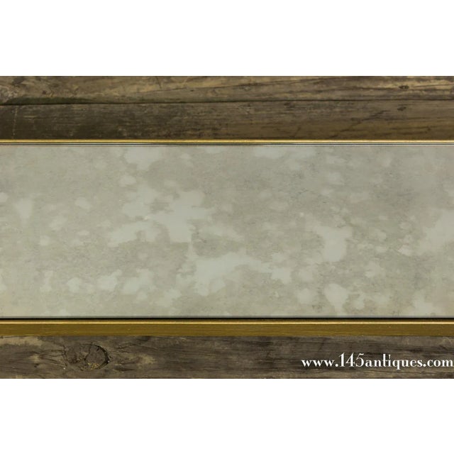 Gold Finish Iron Console Table With Antiqued Mirror Shelves For Sale - Image 9 of 9