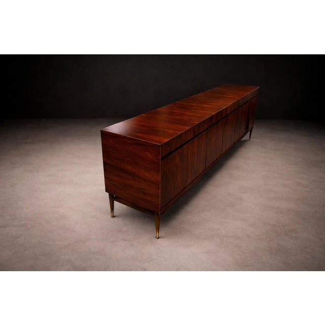 Giuseppe Scapinelli Rosewood Credenza With Brass Sabots, Brazil, 1950s For Sale - Image 14 of 15