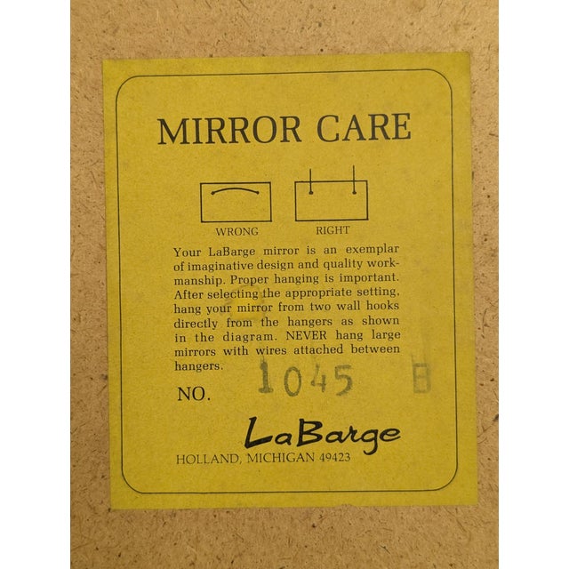 LaBarge Hand-Painted Chinoiserie Églomisé Wall Mirror, Model No. 1045 For Sale - Image 10 of 11