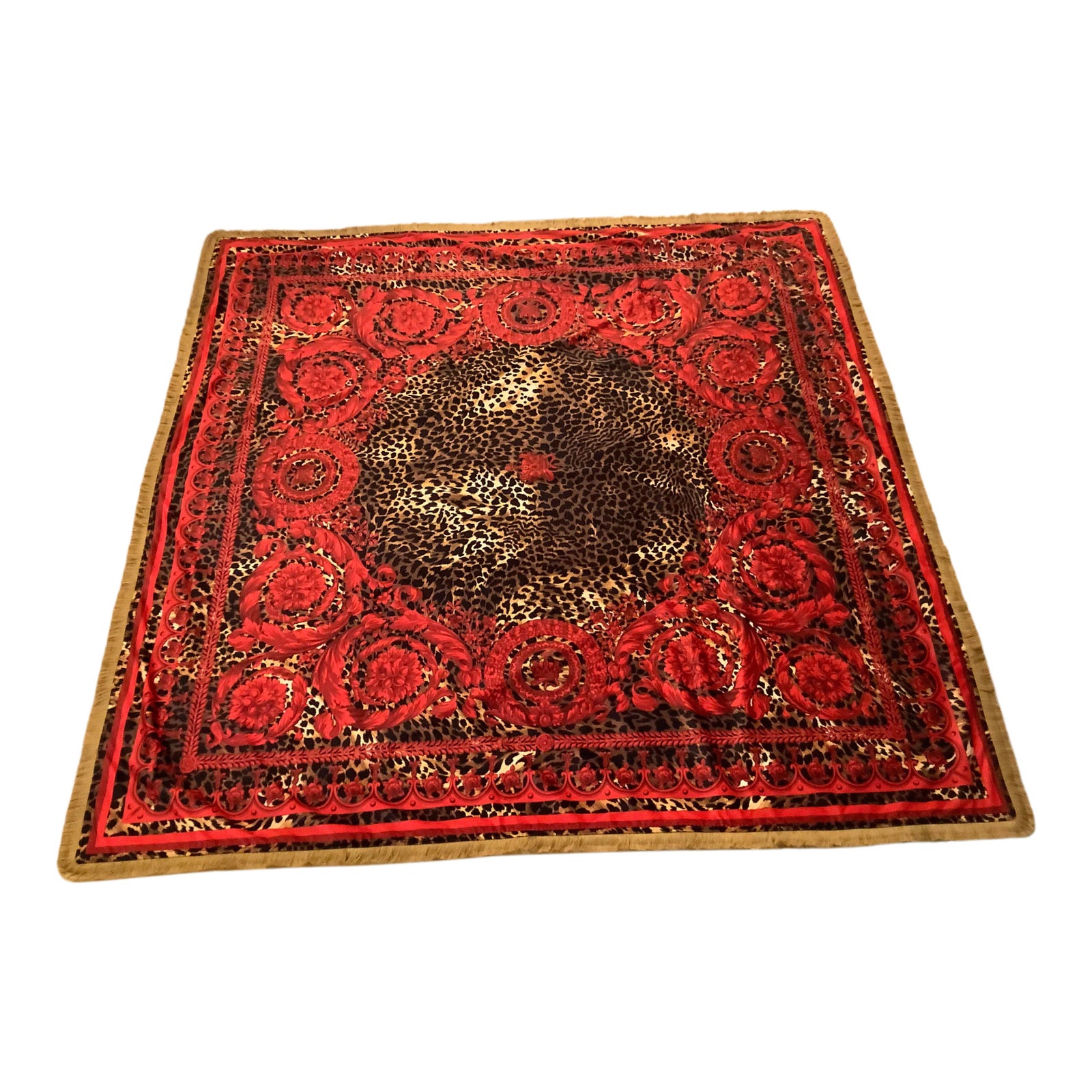 Versace Fabric Velvet Throw | Chairish