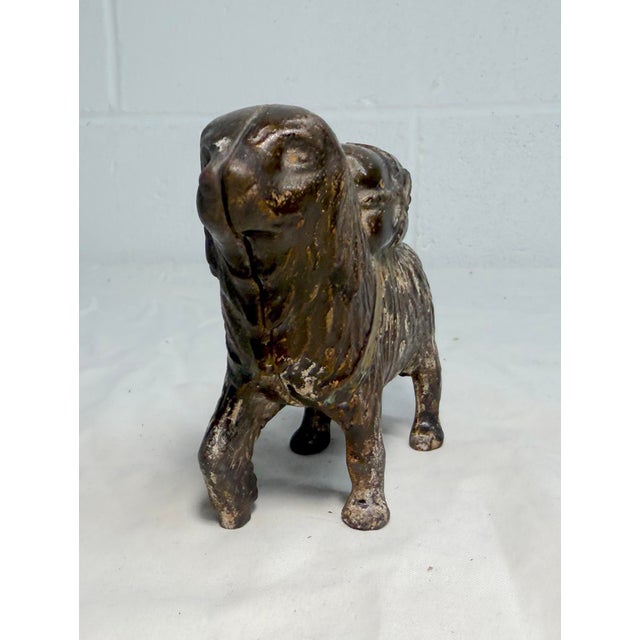 Brown Antique Early 1900's Cast Iron St Bernard Dog Pack Still Coin Bank a.c. Williams For Sale - Image 8 of 10