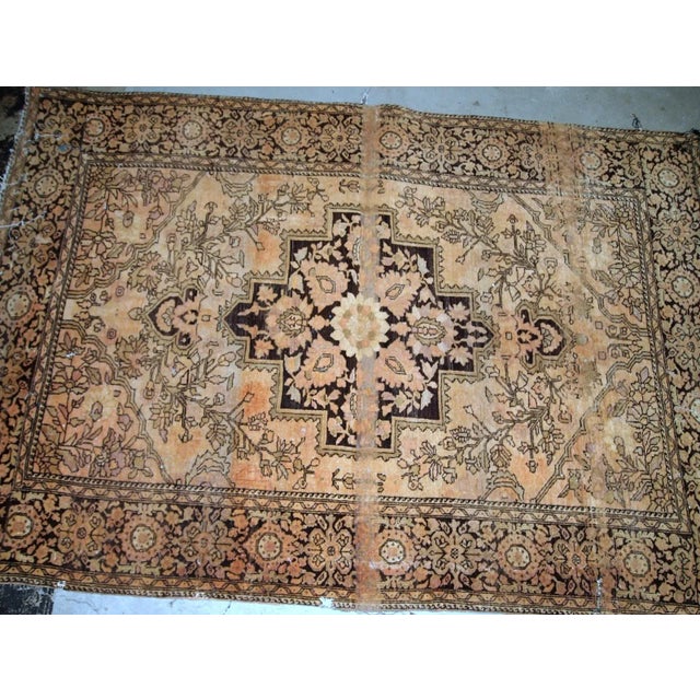 Textile 1880s Handmade Antique Persian Sarouk Farahan 3.4' X 5.3' For Sale - Image 7 of 10