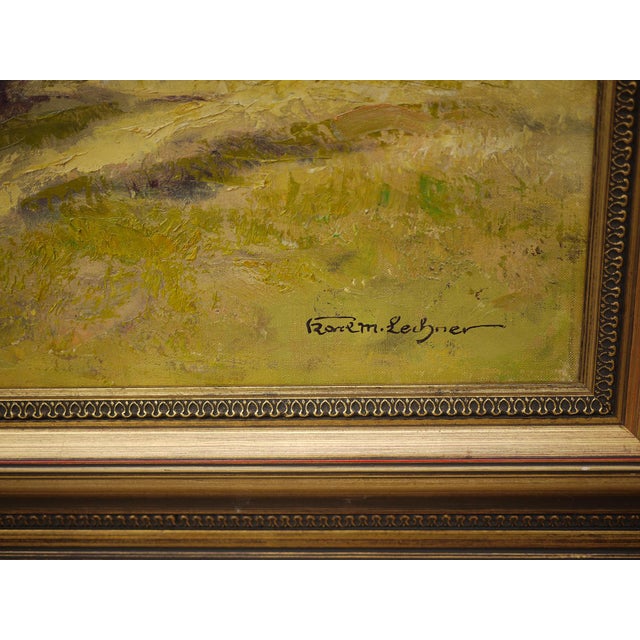 Alpine Landscape, 1940s, Oil on Canvas For Sale - Image 15 of 17