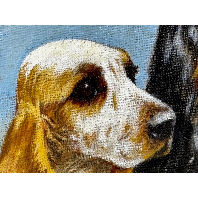 The Faithful Companions – Trio of Cocker Spaniels, Oil Painting in the Manner of Maud Alice Earl For Sale - Image 13 of 18