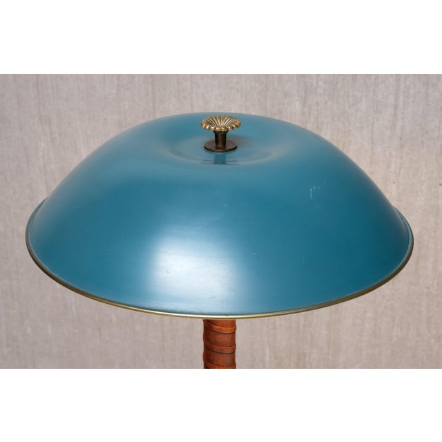 Brass and Leather Table Lamp by Bertil Brisborg for Nordiska Kompaniet, Sweden, 1940s For Sale - Image 10 of 11