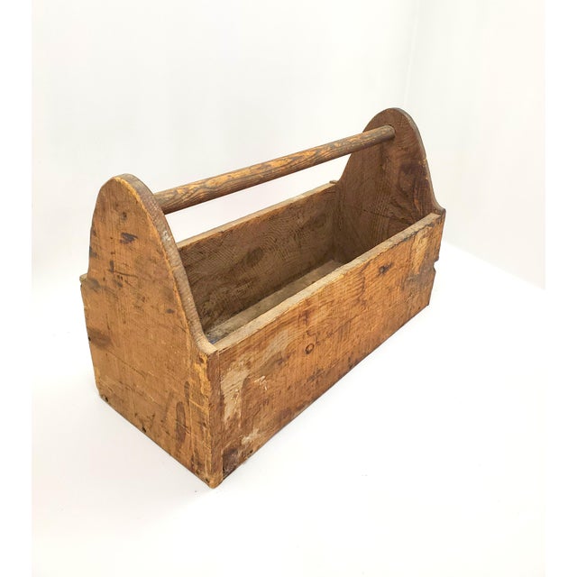 1950s Rustic Wood Tool Box Storage Primitive Cubby Industrial Organizer