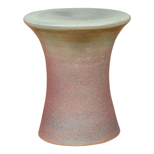 Chinese Contemporary Artisan Hand Painted and Glazed Curving Garden Seat For Sale