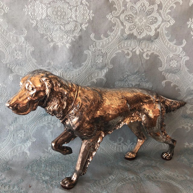 1910s Figurative Jennings Brothers Silver Plate Hunting Dog Figurine For Sale - Image 11 of 11