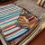 Indian Colorful Striped Sari Rug For Sale - Image 3 of 4
