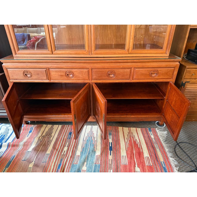 Chinese Ming Style Rosewood Display Cabinet For Sale - Image 10 of 12