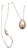 18k White Gold Rolo Chain With Puffy Teardrop Diamond Pendant Necklace, 6.3 Gram For Sale