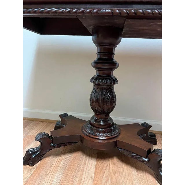 Early 20th Century Early American Style Classical Mahogany Card Game Console Table For Sale - Image 11 of 12