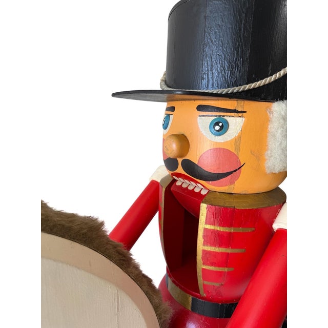 Unknown, Vintage Huge German Folk Art Wood Sculpture Rocking Horse Erzgebirge Reiterlein For Sale - Image 9 of 18