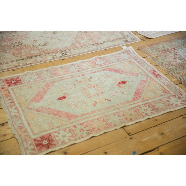 Textile Vintage Distressed Oushak Rug - 2'8" x 3'10" For Sale - Image 7 of 11