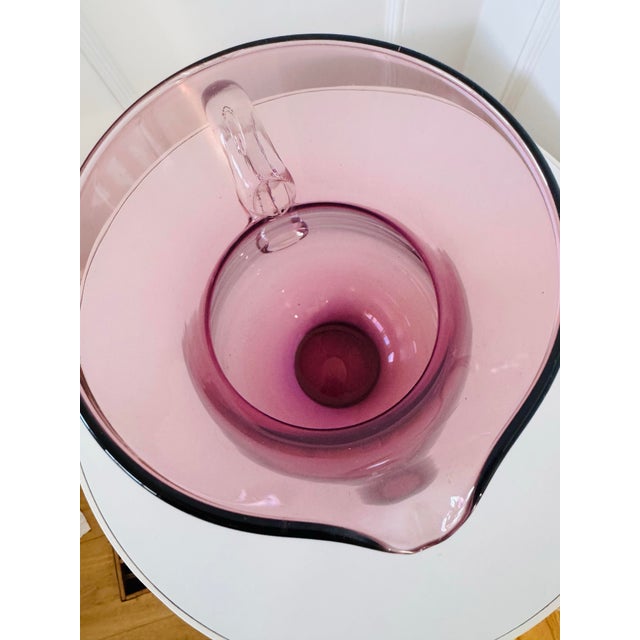 Mid-Century Modern Amethyst Glass Pitcher For Sale - Image 9 of 9