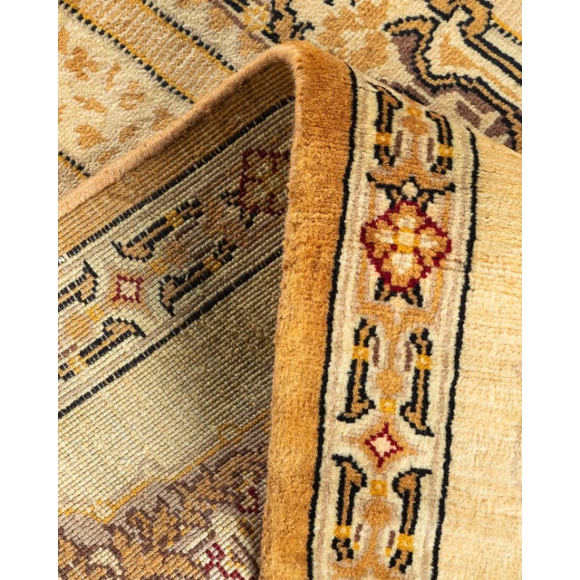 Eclectic, One-of-a-Kind Hand-Knotted Area Rug in Yellow, 4' 8" x 7' 2" For Sale In New York - Image 6 of 8