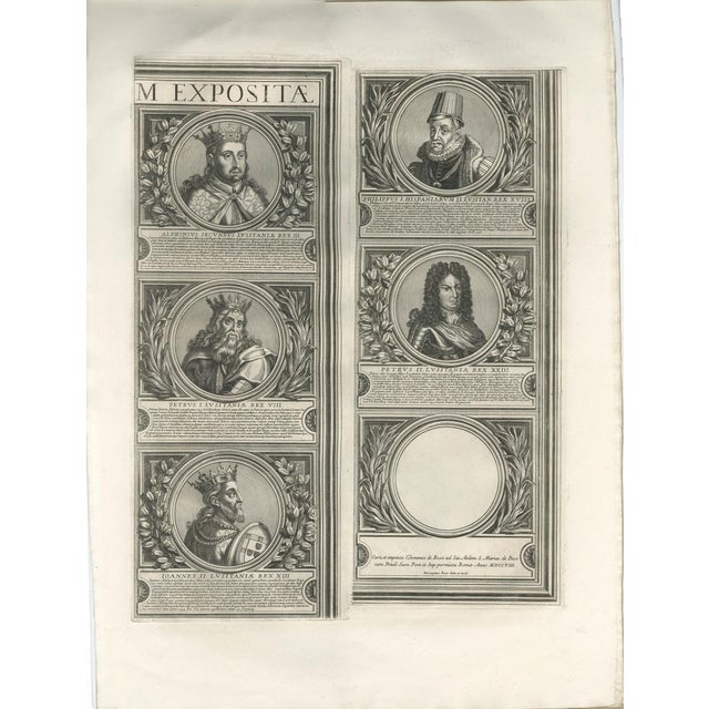Kings of Portugal Table, 1700s, Set of 5 For Sale - Image 4 of 10