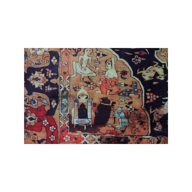 Textile Screen Printed Persian Rug Tapestry 2x3 For Sale - Image 7 of 7