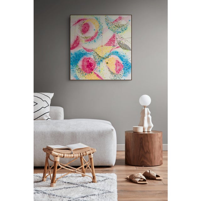 Abstract Contemporary Abstract Acrylic on Canvas "Skopelos 1: Light Dances in the Wind" by Jessica Snow For Sale - Image 3 of 4