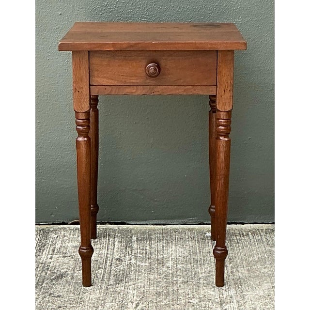Vintage Traditional Turned Wood. Nightstand For Sale - Image 9 of 12