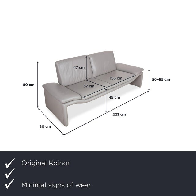 This sofa by Koinor derives its appeal from an unusual construction: The seat frame rests not on legs, but on two wide,...