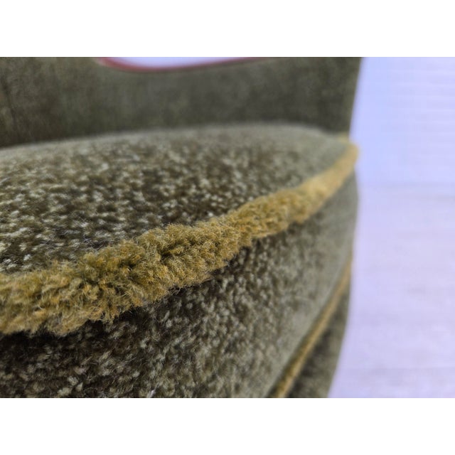 Norwegian Armchair in Green Furniture Fabric and Teak Wood, 1970s For Sale - Image 6 of 18