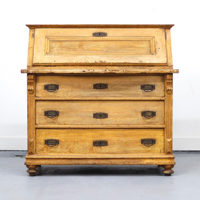 Rustic Farmhouse Painted Secretaire For Sale - Image 11 of 16