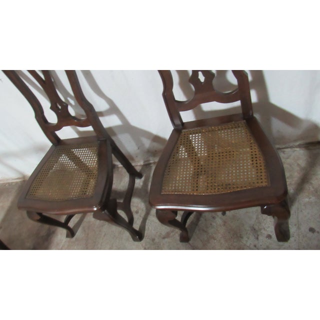 1980s 1980s Set Baker Dining Room Chairs Kitchen Farmhouse Rustic For Sale - Image 5 of 10