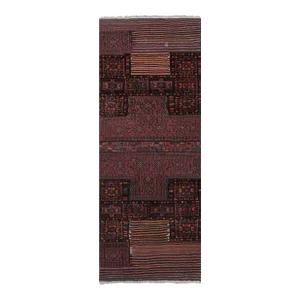 Tribal Red Anatolian Rug 3'5'' X 9'1''