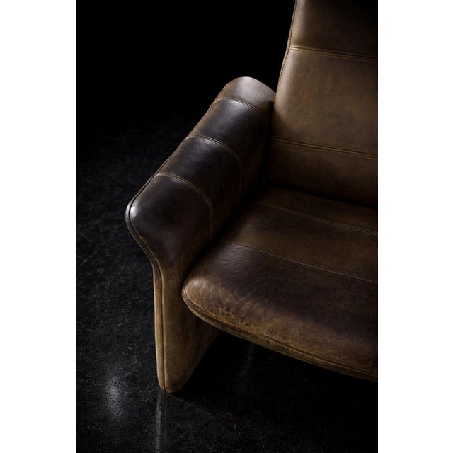 Vintage Brutalist Buffalo Leather DS-50 Lounge Chair from de Sede, 1970s For Sale - Image 16 of 18