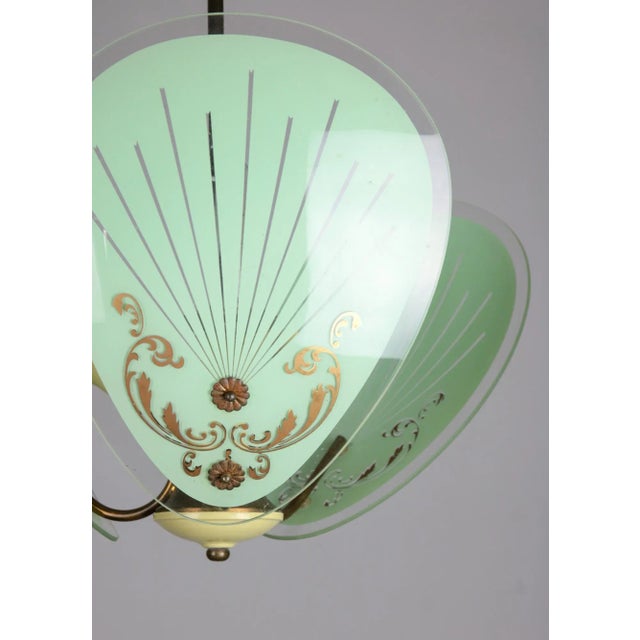 Vintage Italian Murano Glass Pendant Light, 1950s For Sale - Image 4 of 11
