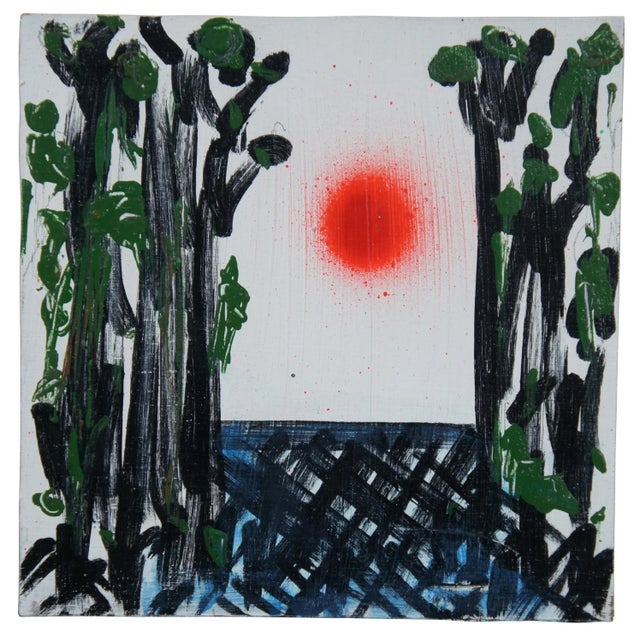 Abstract Expressionism Stefan Eins Abstract Expressionism Original Art Mixed Media on Board - A Pair For Sale - Image 3 of 12