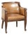 Antique Armchair in Sheepskin and Wood For Sale
