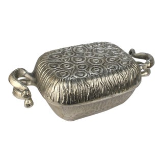 Vintage Mid-Century Modern Donald Drumm Aluminum Covered Casserole Dish For Sale
