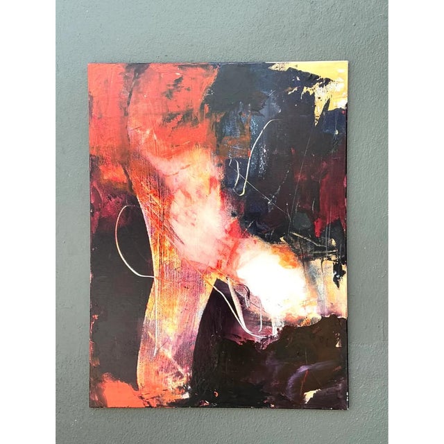 Vintage Abstract Expressionist Oil Painting on Canvas For Sale - Image 11 of 12