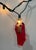 Red All 4, 1-Price- Vintage Glass Christmas Light Covers- Teddy, Nutcracker, Stocking & Horn 'O Plenty For Sale - Image 8 of 9