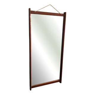 Mirror with Teak Frame For Sale