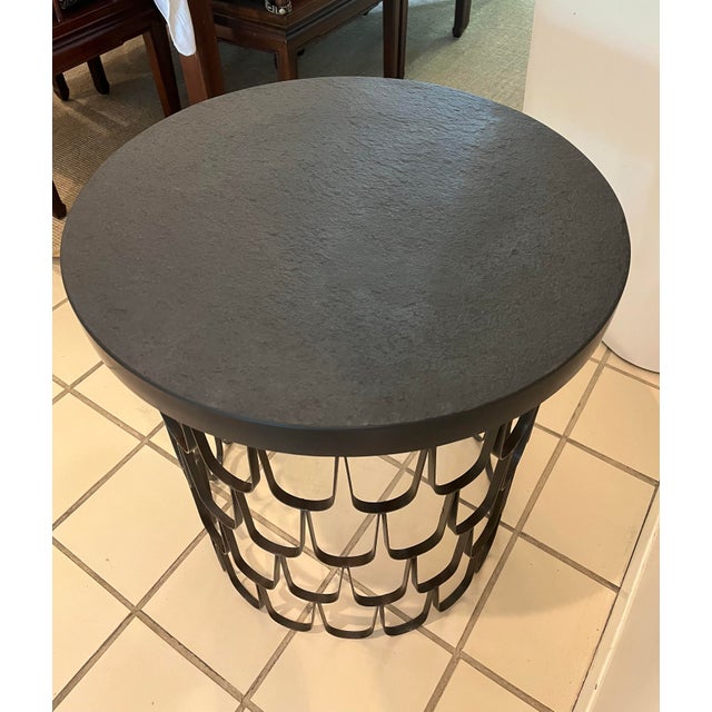 1960s Attributed to Paul Evans and Phillip Powell Hand Welded Sculpted Loop Side Table For Sale In Dallas - Image 6 of 10