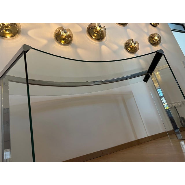 Glass President Desk by Gallotti and Radice For Sale - Image 4 of 14