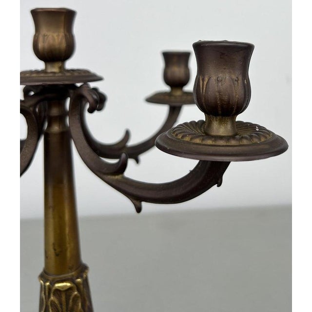 Vintage Italian 5-Arm Candelabra For Sale - Image 6 of 12