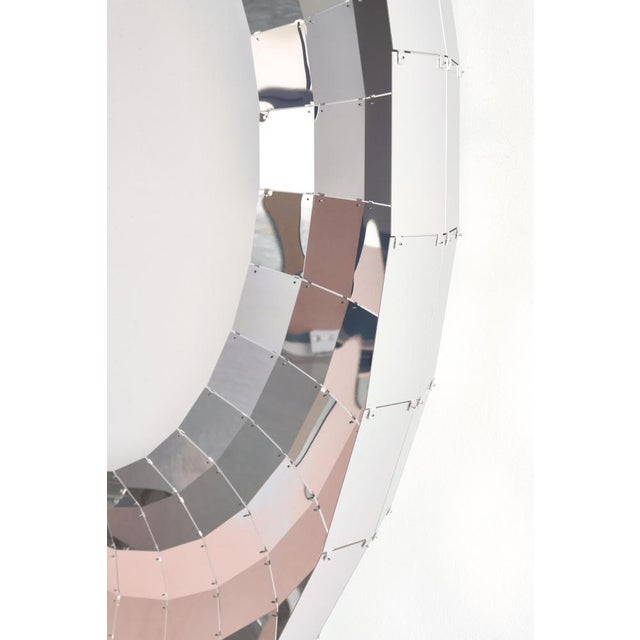 Tori Circular Wall Mirror in Aluminum by Martens & Visser For Sale - Image 4 of 6
