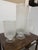 Glass Frosted Glass Cylindrical Hurricane Vases, Set of Three For Sale - Image 7 of 12