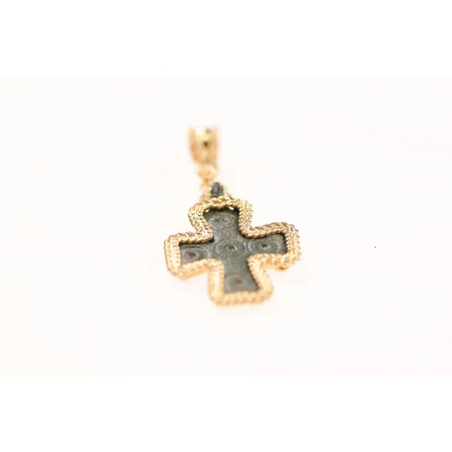 Antique A Small Roman Cross w 21K Embellishment For Sale - Image 4 of 12