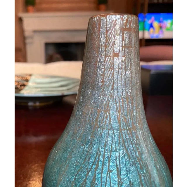 Mid-Century Modern Del Campo 1960s Italian Enamel Vase For Sale - Image 3 of 11