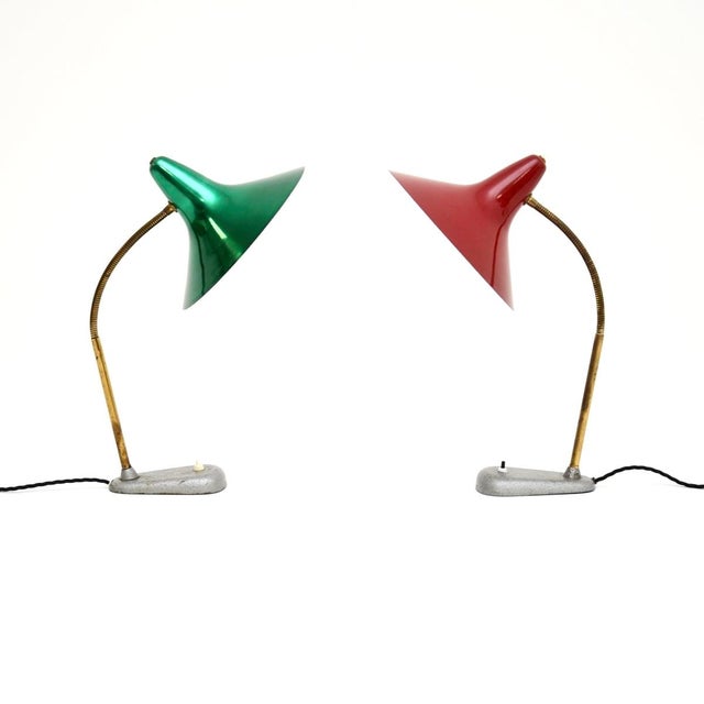 Mid-Century Modern Vintage French Table Lamps, 1950s, Set of 2 For Sale - Image 3 of 11