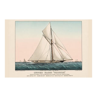 Cutter Yacht Thistle, Vintage Art Print Reproduction, 48" X 32" For Sale
